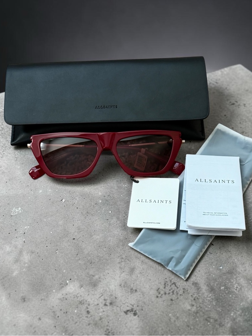 ALLSAINTS Red cat eye sunglasses